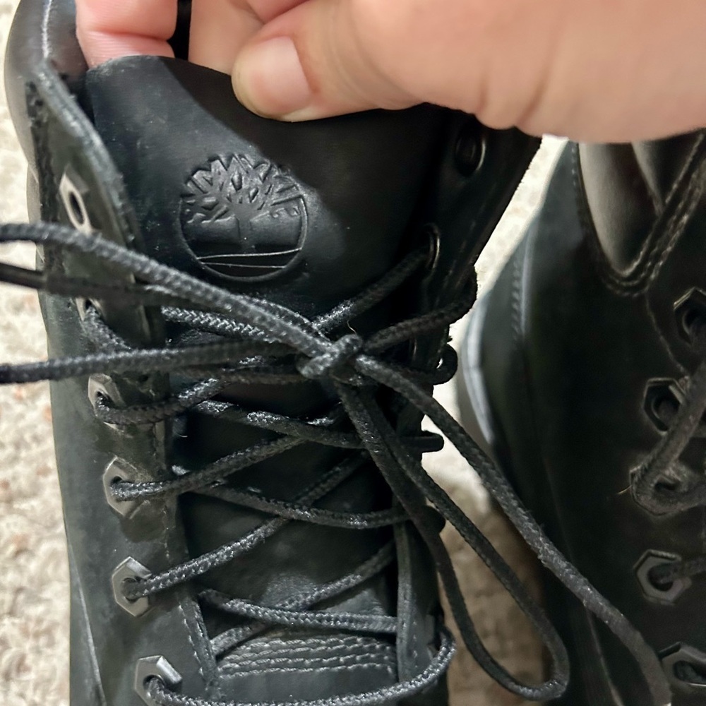 Timberland Linden Woods 6in Lace Up Waterproof Black Boots SIZE 7 - Picture 5 of 10